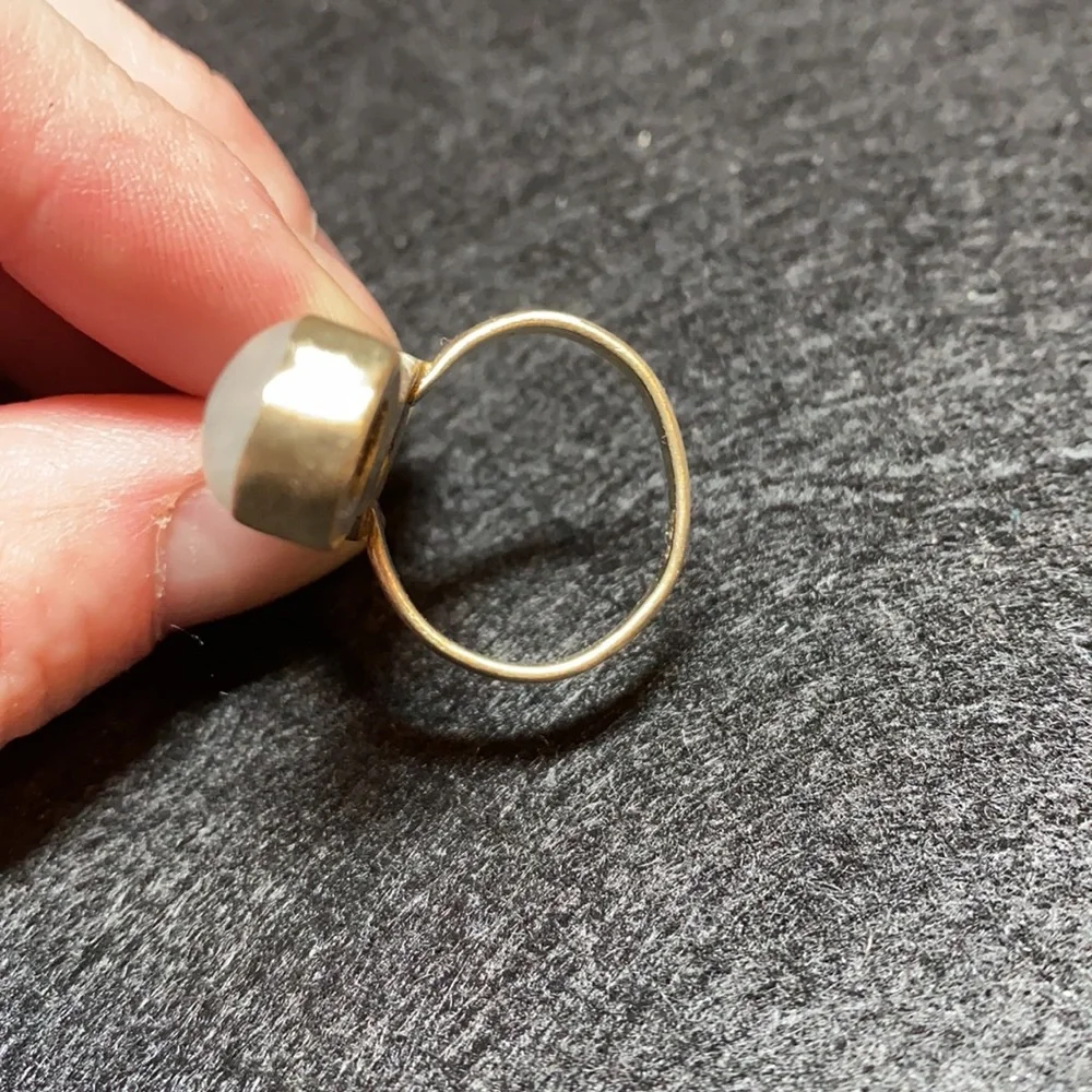 Triple Moonstone Ring Vintage - Picture 3 of 5